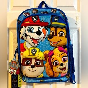 Nickelodeon paw patrol 17” backpack new.